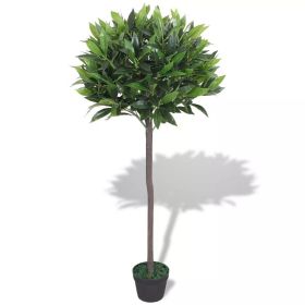 Artificial Bay Tree Plant with Pot 49.2" Green