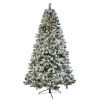 FCH 7.5ft Automatic Tree Structure PVC Material Green Flocking 350 Lights Warm Color 9 Modes With Remote Control 1450 Branches Christmas Tree