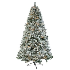 FCH 7.5ft Automatic Tree Structure PVC Material Green Flocking 350 Lights Warm Color 9 Modes With Remote Control 1450 Branches Christmas Tree