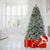 FCH 7.5ft Automatic Tree Structure PVC Material Green Flocking 350 Lights Warm Color 9 Modes With Remote Control 1450 Branches Christmas Tree