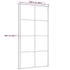 Sliding Door Black 40.4"x80.7" ESG Glass and Aluminum