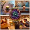 3D Fireworks Glass Wax Warmer Electric Wax Burner