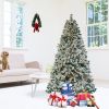 FCH 7.5ft Automatic Tree Structure PVC Material Green Flocking 350 Lights Warm Color 9 Modes With Remote Control 1450 Branches Christmas Tree