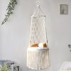 1pc Hand-Woven Cat Nest Hammock Basket - Comfortable and Stylish Wall Hanging Pet Bed for Small Dogs and Cats