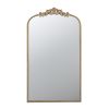 24" x 42" Gold Arch Mirror, Baroque Inspired Wall Decor for Bathroom Bedroom Living Room