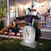 8ft Garden 3pcs LED String Lights Grim Reaper and Grave Inflatable Halloween Decoration