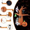 8ft Garden 9pcs LED String Lights With Tombstone Pumpkin Ghost Tree Inflatable Halloween Decoration