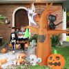 8ft Garden 9pcs LED String Lights With Tombstone Pumpkin Ghost Tree Inflatable Halloween Decoration