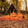 7ft Classic 7pcs LED String Lights 7pcs Pumpkin Inflatable Halloween Decoration