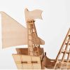 1pc 3D Wooden Puzzles For Adults; Sailboat Educational Puzzle Assembly Model; DIY Educational Desk Toy 7.87"x7.09"x2.99"