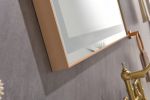 bathroom led mirror is multi-functional and each function is controlled by a smart touch button.