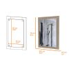 Devoux Rectangle Bathroom Mirror Light Pine