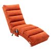 Linen Chaise Lounge Indoor Chair; Modern Long Lounger for Office or Living Room