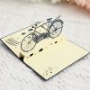 1pc Creative 3D Birthday Greeting Card; Handmade Hollow Retro Bicycle Blessing Card; Graduation Gift; Birthday Blessing Gift