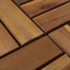 10 pcs Acacia Decking Tiles 11.8"x11.8"