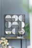 35.6" in Eclectic Styling Metal Beaded Black Wall Mirror with Contemporary Design for Bedroom,Liveroom & Entryway