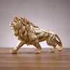 Golden Lion King Resin Ornament Home Office Desktop Animal Statue Decoration Accessories Living Room Home Decoration Ornament