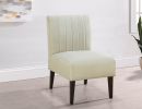 Stylish Comfortable Accent Chair 1pc Beige Fabric Upholstered Plush Seating Living Room Furniture Armless Chair