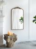 24" x 42" Gold Arch Mirror, Baroque Inspired Wall Decor for Bathroom Bedroom Living Room