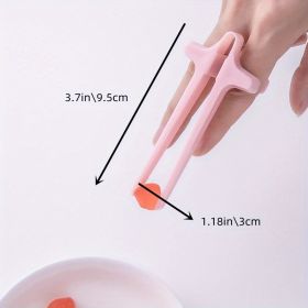 1pc Finger Snack Chopsticks For Gamers, Snack Clips, Gaming Finger Sleeves, Game Controllers, Game Accessories, Cell Phones Accessories, Finger Tongs (Color: Pink)