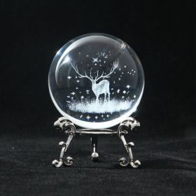 1pc Crystal Ball Art Decoration; Decoration Craft; Crystal Ball Valentine's Day Gifts Birthday Gifts (Color: Deer)