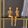 Abstract Golden Sculpture &amp; Figurines for Interior Resin Figure Statue Modern Home Decor Desk Accessories Nordic Room Decoration