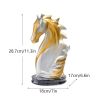 NORTHEUINS Resin Horse Head Wine Rack Figurines Interior Bottle Holder Storage Ornaments Home Living Room Tabletop Decorations