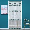 Double Yarn Door Curtain Anti-mosquito Flowers Embroidery Mute Bedroom Living Room Bathroom Universal Partition Home Decoration