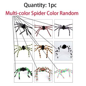 Halloween Giant Black Plush Spider Decoration Props, Outdoor Halloween Party Decor (size: 29.53inch Multi-color)