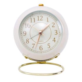 Creative Alarm Clock Vintage Desk Clock (Color: White)