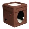 Pets Feline Nuvo Curious Cat Cube Cat Condo