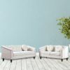 Beige Lint Sofa Set