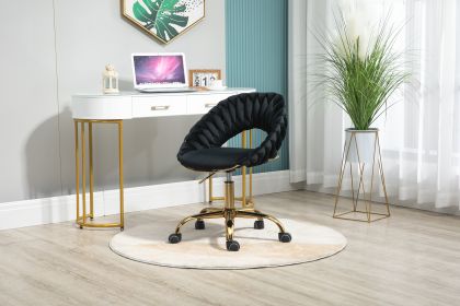 COOLMORE Computer Chair Office Chair Adjustable Swivel Chair Fabric Seat Home Study Chair (Color: as Pic)