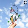 1pc Hummingbird Stained Glass Sun Catcher Window Hangings Ornament Metal Craft A Lovely Gift For Your Family