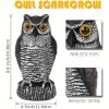 1pc Owl Decoy To Scare Birds Away, Fake Owl Scarecrows, Pigeon Deterrent, Plastic Owl Statue For Outdoor Garden Balcony Porch Yard