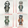 1pc, Trendy Street Skull Puppet Ornament Halloween Sweatshirt Skull Decoration,Day Of The Dead Decor