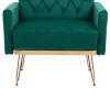 COOLMORE Accent Chair ,leisure single sofa with Rose Golden feet