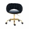 COOLMORE Computer Chair Office Chair Adjustable Swivel Chair Fabric Seat Home Study Chair