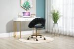 COOLMORE Computer Chair Office Chair Adjustable Swivel Chair Fabric Seat Home Study Chair