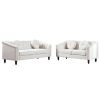 Beige Lint Sofa Set