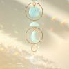 1pc Acrylic Sun-moon Metal Chain Home Living Room Decoration Car Hanging