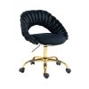 COOLMORE Computer Chair Office Chair Adjustable Swivel Chair Fabric Seat Home Study Chair