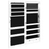 Mirror Jewelry Cabinet with LED Lights Wall Mounted White