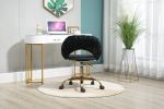 COOLMORE Computer Chair Office Chair Adjustable Swivel Chair Fabric Seat Home Study Chair