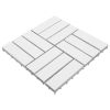 Decking Tiles 10 pcs White 11.8"x11.8" Solid Acacia Wood