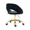 COOLMORE Computer Chair Office Chair Adjustable Swivel Chair Fabric Seat Home Study Chair