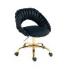 COOLMORE Computer Chair Office Chair Adjustable Swivel Chair Fabric Seat Home Study Chair