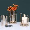 Nordic Romantic Candlestick Ornament Flower Decoration Living Room Table European Luxury High-grade Iron Art Candle Decoration Vase