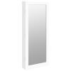 Mirror Jewelry Cabinet with LED Lights Wall Mounted White