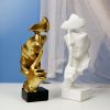 Creative Home Decoration European Resin Crafts Silence Is Gold Abstract Sculpture Decoration Living Room Office Desktop Decoration